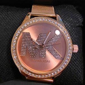 MK watch rose gold